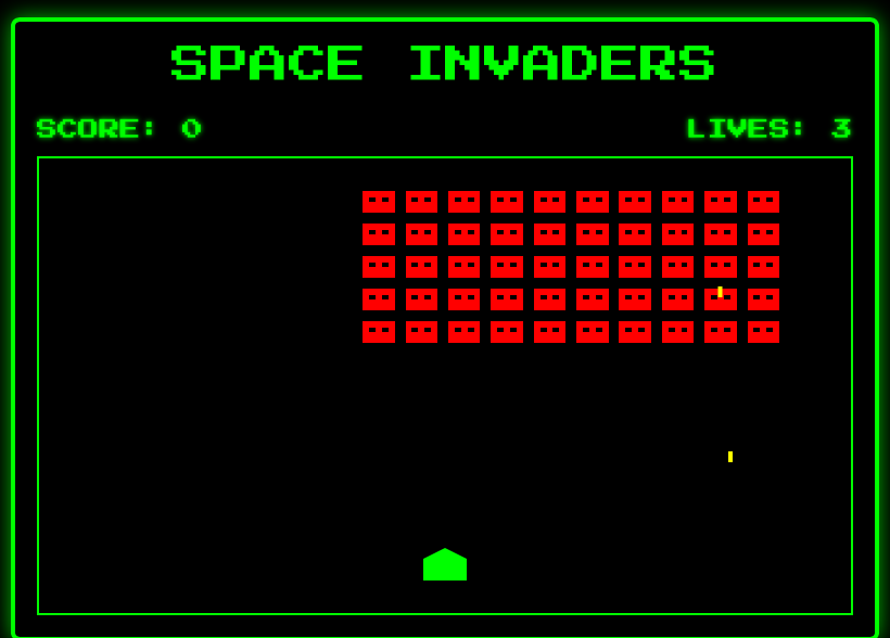 Space Invaders Retro Online Game