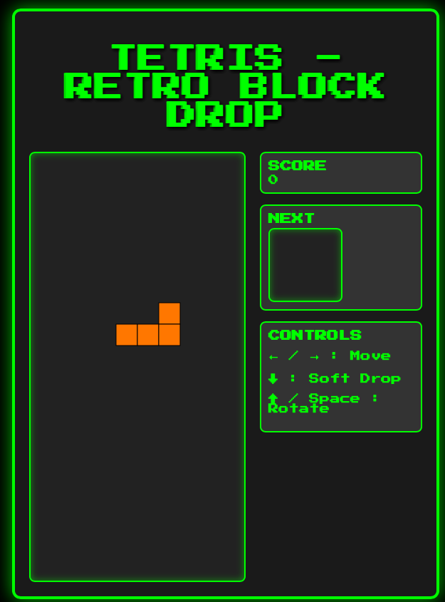 Tetris Retro Online Game