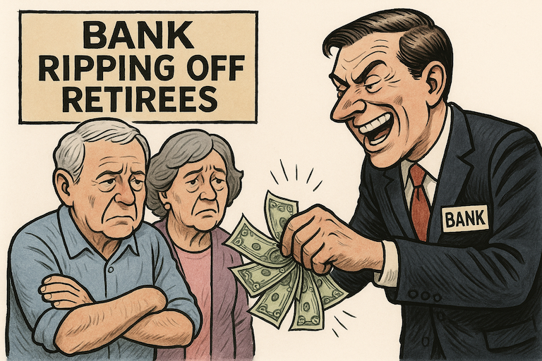 bank ripping off retirees